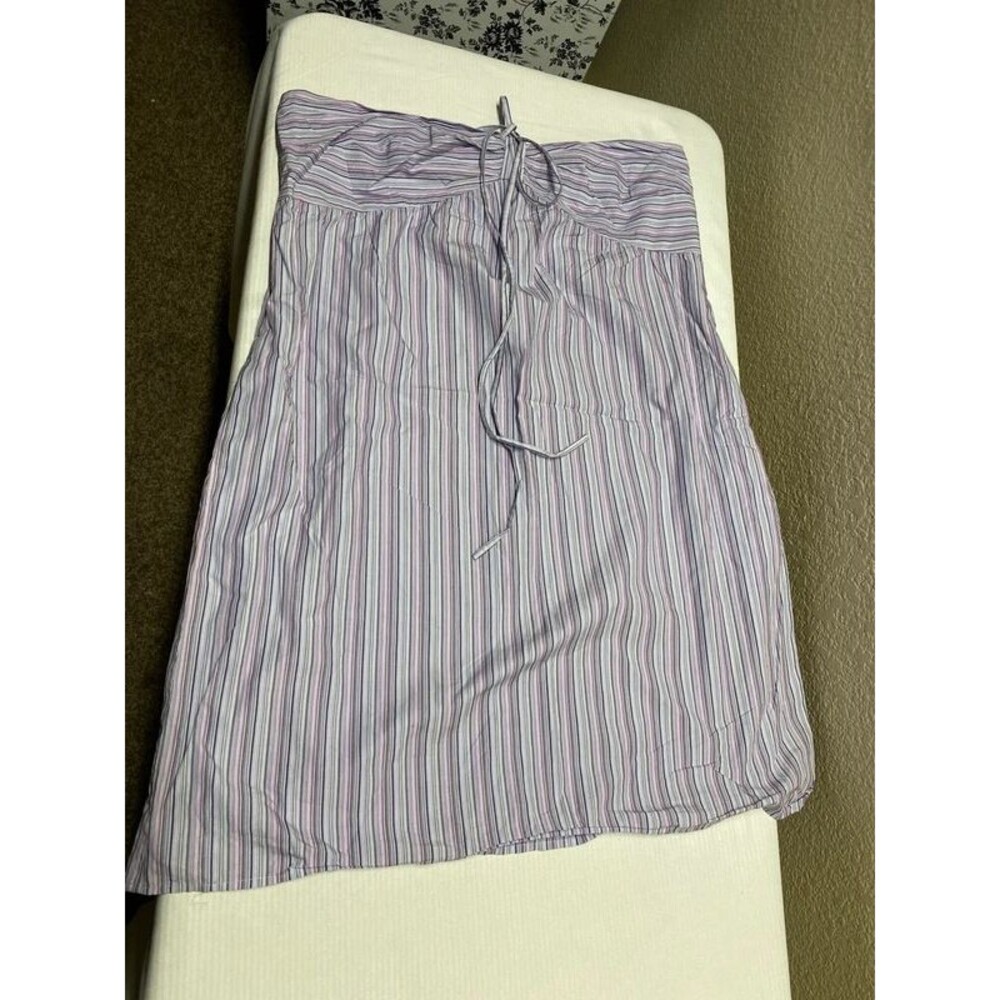 ^Ann Taylor Loft 14 petite Striped Multicolor Halter Dress
